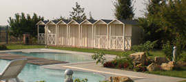 cabine in legno per piscina