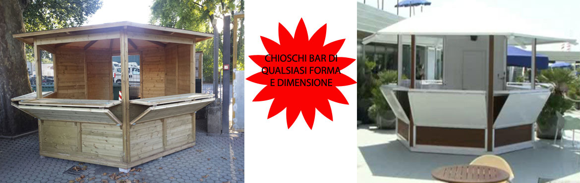 chioschi bar in legno